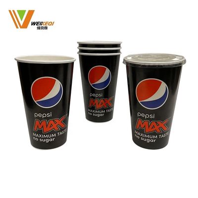 Coupe de papier monocoque à usage unique imprimée sur mesure pour boissons glacées